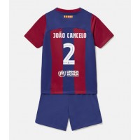 Barcelona Joao Cancelo #2 Hjemmedraktsett Barn 2023-24 Kortermet (+ Korte bukser)